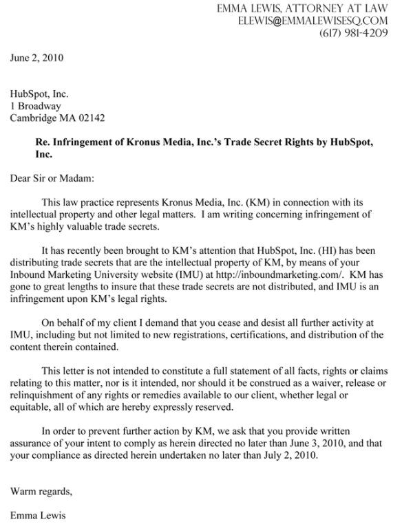 IMU Shutdown letter