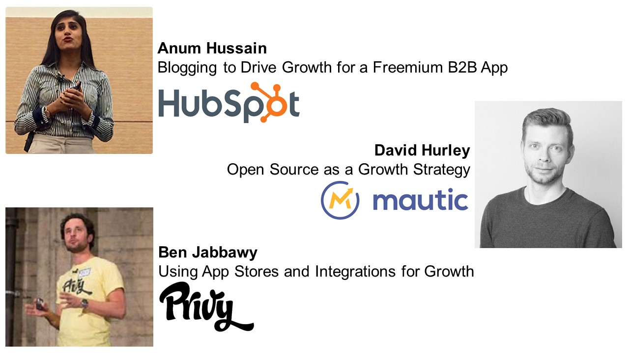 Growth Camp Speakers - Anum Hussain, David Hurley, Ben Jabbawy